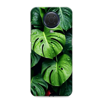 Силиконовый чехол на Nokia G20 с принтом Листья Силиконовый чехол на Nokia G20 с принтом Листья