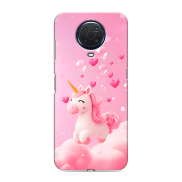 Силиконовый чехол на Nokia G20 с принтом Единорог