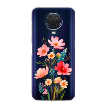 Силиконовый чехол на Nokia G20 с принтом Цветы Силиконовый чехол на Nokia G20 с принтом Цветы
