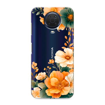 Силиконовый чехол на Nokia G20 с принтом Цветы принт Силиконовый чехол на Nokia G20 с принтом Цветы принт