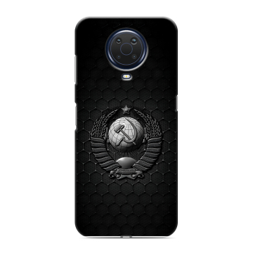 Силиконовый чехол на Nokia G20 с принтом Герб Флаг СССР Силиконовый чехол на Nokia G20 с принтом Герб Флаг СССР