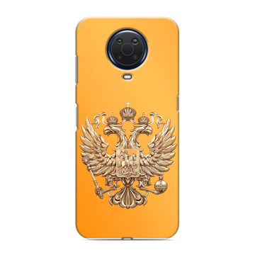 Силиконовый чехол на Nokia G20 с принтом Герб Флаг России Силиконовый чехол на Nokia G20 с принтом Герб Флаг России