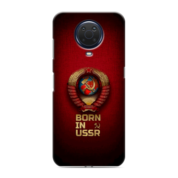 Силиконовый чехол на Nokia G20 с принтом Флаг Герб СССР Силиконовый чехол на Nokia G20 с принтом Флаг Герб СССР