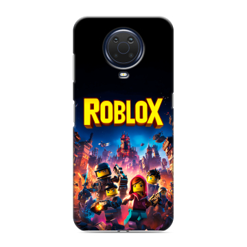 Силиконовый чехол на Nokia G20 с принтом Roblox Роблокс