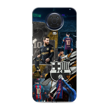 Силиконовый чехол на Nokia G20 с принтом Messi Barcelona Силиконовый чехол на Nokia G20 с принтом Messi Barcelona