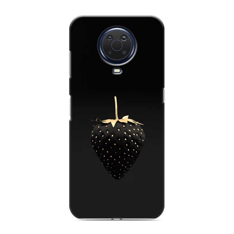 Силиконовый противоударный чехол на Nokia G20 с принтом Черная клубника Силиконовый противоударный чехол на Nokia G20 с принтом Черная клубника