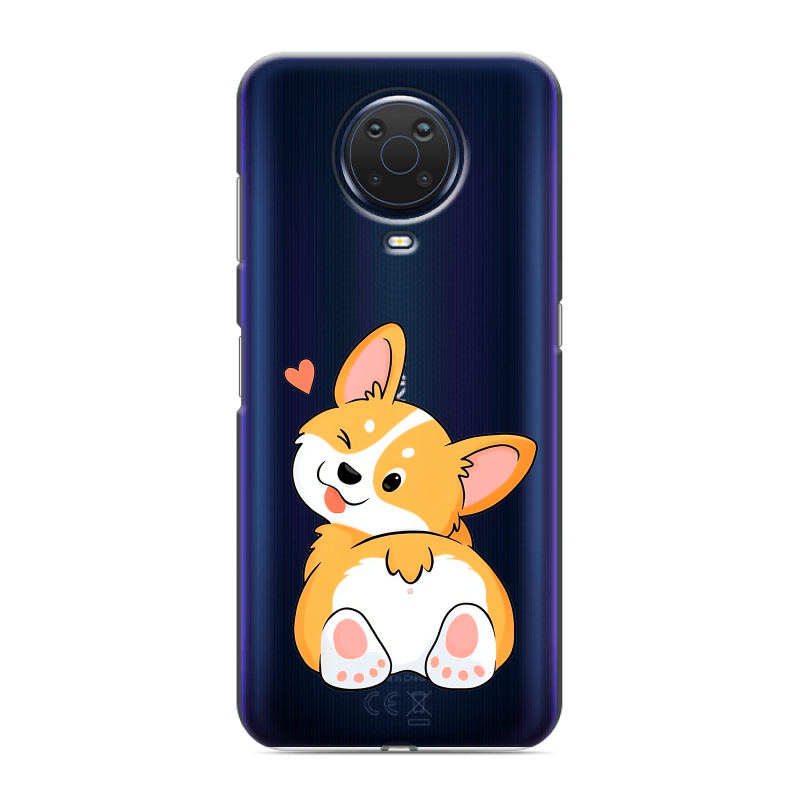 Силиконовый чехол на Nokia G20 с принтом Корги Силиконовый чехол на Nokia G20 с принтом Корги