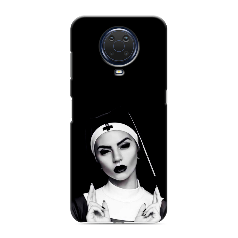 Силиконовый чехол на Nokia G20 с принтом монашка Силиконовый чехол на Nokia G20 с принтом монашка