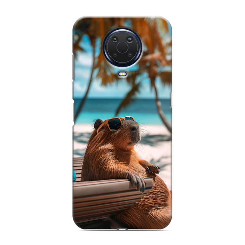 Силиконовый чехол на Nokia G20 с принтом Капибара Силиконовый чехол на Nokia G20 с принтом Капибара