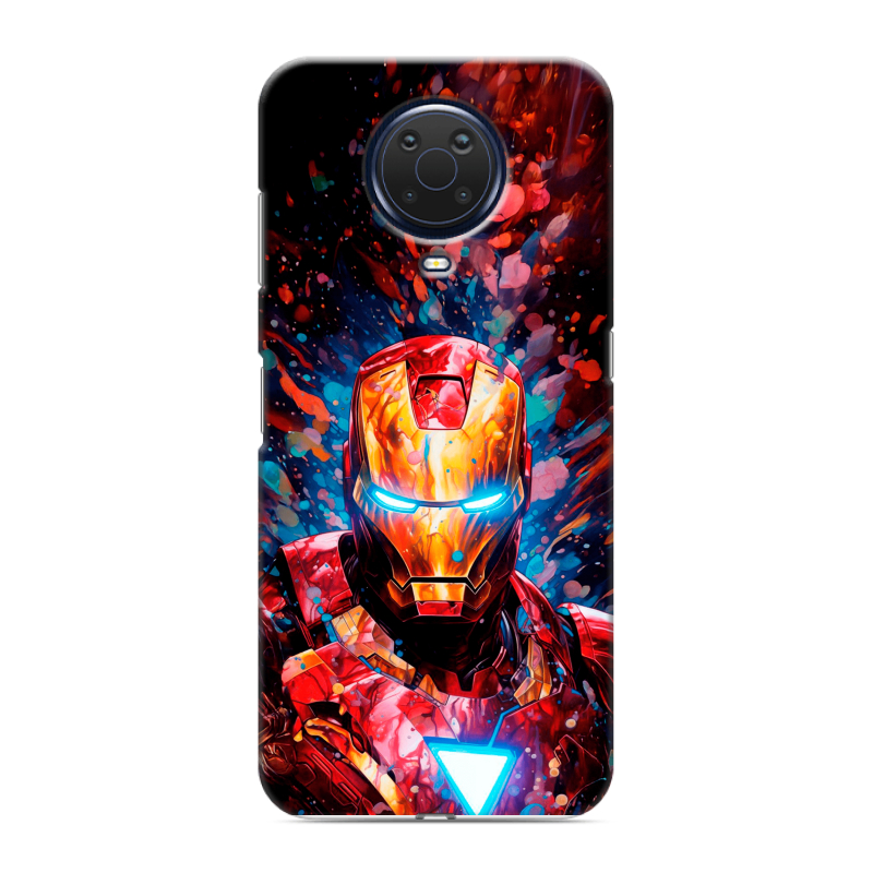 Силиконовый противоударный чехол на Nokia G20 с принтом Железный человек Ironman Силиконовый противоударный чехол на Nokia G20 с принтом Железный человек Ironman