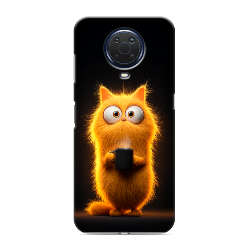 Силиконовый противоударный чехол на Nokia G20 с принтом Смешной кот Силиконовый противоударный чехол на Nokia G20 с принтом Смешной кот