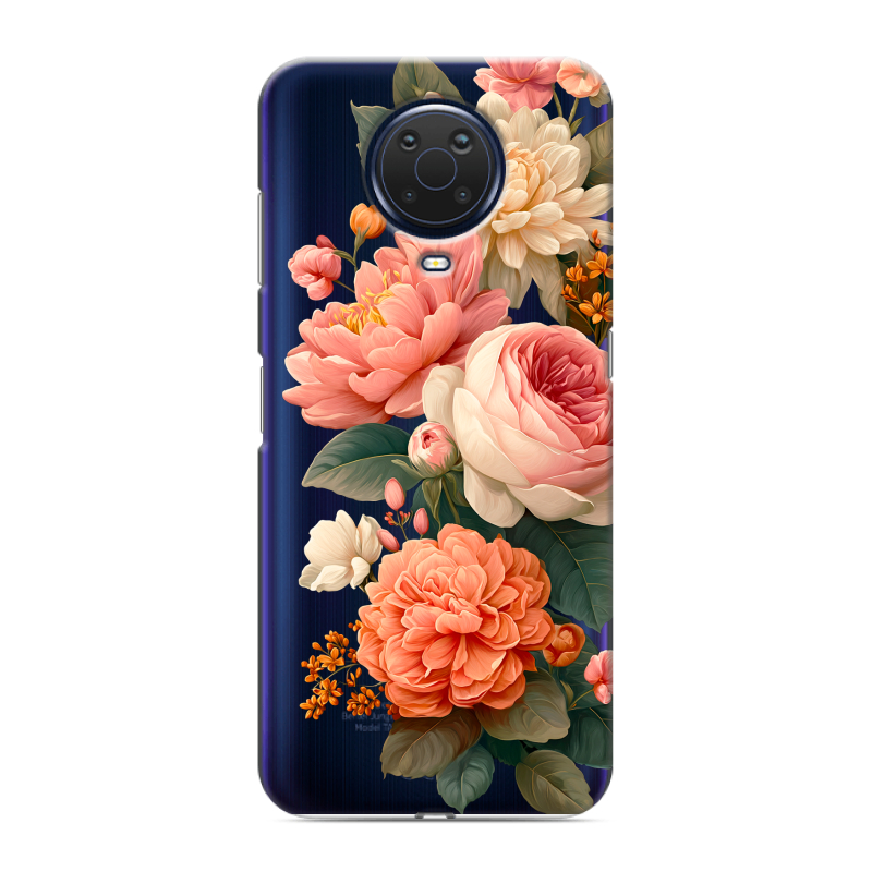 Силиконовый чехол на Nokia G20 с принтом цветы Силиконовый чехол на Nokia G20 с принтом цветы
