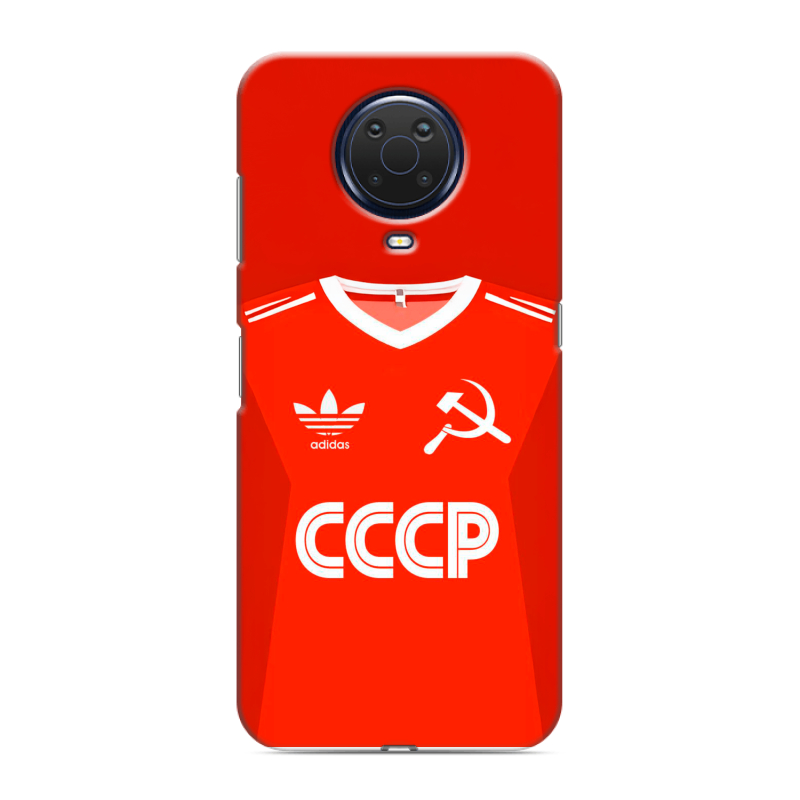 Силиконовый чехол на Nokia G20 с принтом Флаг Герб СССР Силиконовый чехол на Nokia G20 с принтом Флаг Герб СССР