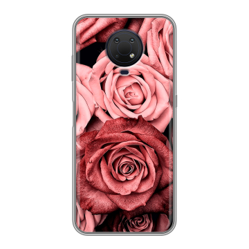 Силиконовый противоударный чехол на Nokia G10 с принтом Цветы розы