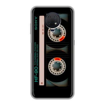 Силиконовый противоударный чехол на Nokia G10 с принтом Кассета
