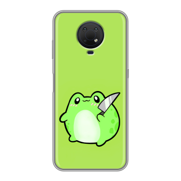 Силиконовый противоударный чехол на Nokia G10 с принтом Лягушенок