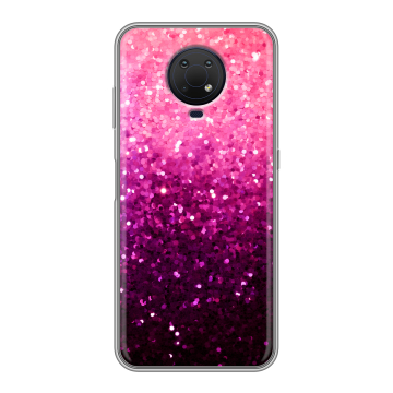 Силиконовый противоударный чехол на Nokia G10 с принтом Блестки