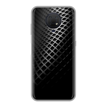 Силиконовый противоударный чехол на Nokia G10 с принтом Текстура металла