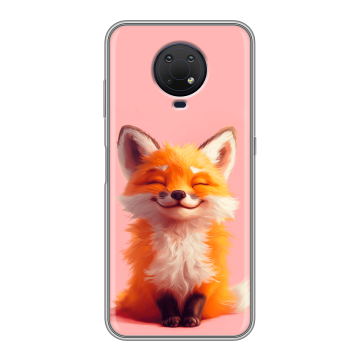 Силиконовый противоударный чехол на Nokia G10 с принтом милая лиса Силиконовый противоударный чехол на Nokia G10 с принтом милая лиса