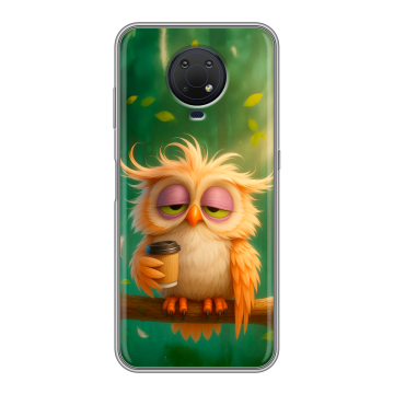 Силиконовый противоударный чехол на Nokia G10 с принтом сова