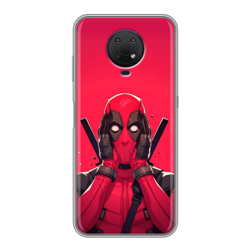 Силиконовый противоударный чехол на Nokia G10 с принтом Дедпул Deadpool