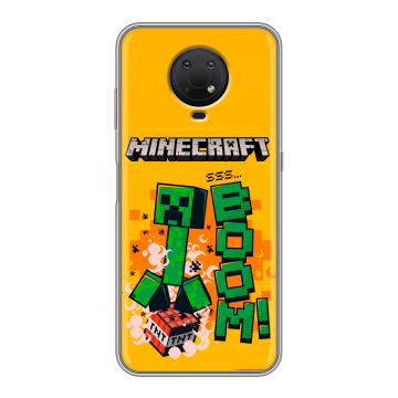 Силиконовый противоударный чехол на Nokia G10 с принтом Майнкрафт Minecraft