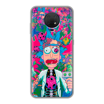 Силиконовый противоударный чехол на Nokia G10 с принтом Рик и Морти Rick Morty