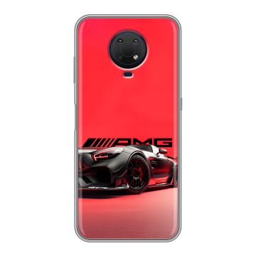 Силиконовый противоударный чехол на Nokia G10 с принтом Мерседес Mercedes AMG Силиконовый противоударный чехол на Nokia G10 с принтом Мерседес Mercedes AMG