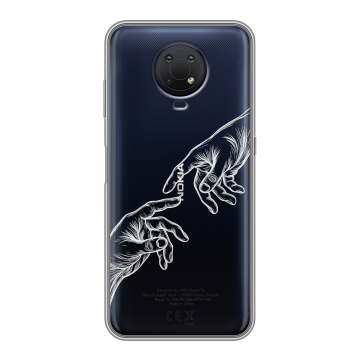 Силиконовый противоударный чехол на Nokia G10 с принтом Сотворение мира Силиконовый противоударный чехол на Nokia G10 с принтом Сотворение мира