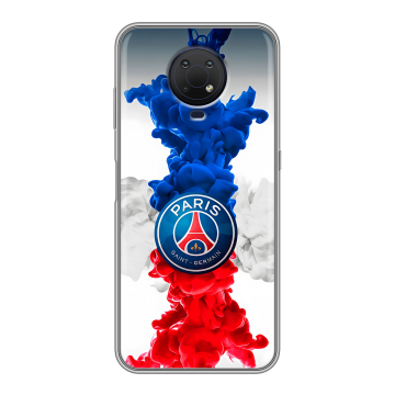 Силиконовый противоударный чехол на Nokia G10 с принтом PSG ПСЖ Силиконовый противоударный чехол на Nokia G10 с принтом PSG ПСЖ