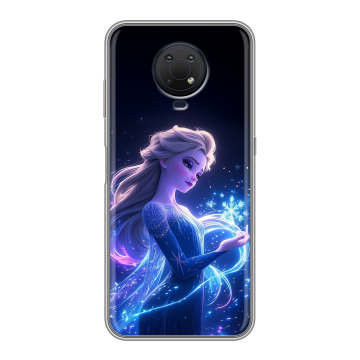 Силиконовый противоударный чехол на Nokia G10 с принтом Холодное сердце Frozen Силиконовый противоударный чехол на Nokia G10 с принтом Холодное сердце Frozen