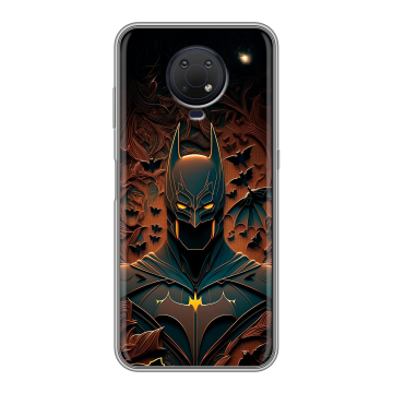 Силиконовый противоударный чехол на Nokia G10 с принтом Batman Бэтмен Силиконовый противоударный чехол на Nokia G10 с принтом Batman Бэтмен