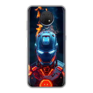 Силиконовый противоударный чехол на Nokia G10 с принтом IronMan Железный человек
