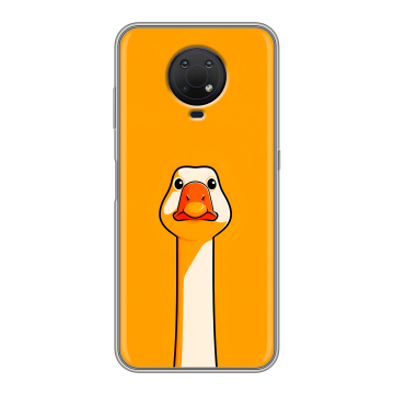 Силиконовый противоударный чехол на Nokia G10 с принтом Смешная утка Силиконовый противоударный чехол на Nokia G10 с принтом Смешная утка