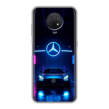 Силиконовый противоударный чехол на Nokia G10 с принтом Mercedes Мерседес