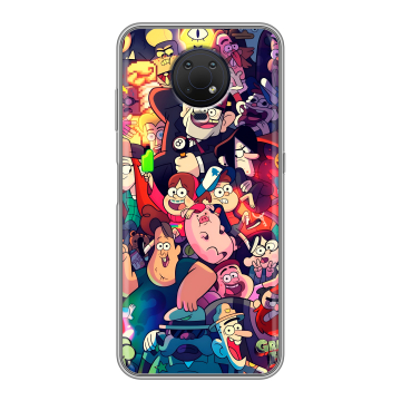Силиконовый противоударный чехол на Nokia G10 с принтом Gravity Falls Гравити Фолз