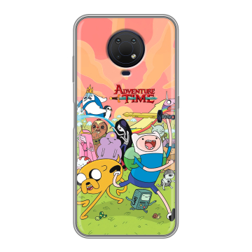 Силиконовый противоударный чехол на Nokia G10 с принтом Adventure time Время приключений Силиконовый противоударный чехол на Nokia G10 с принтом Adventure time Время приключений