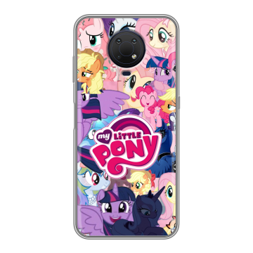 Силиконовый противоударный чехол на Nokia G10 с принтом My little pony Дружба чудо Силиконовый противоударный чехол на Nokia G10 с принтом My little pony Дружба чудо