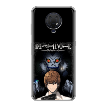 Силиконовый противоударный чехол на Nokia G10 с принтом Death note Тетрадь смерти Силиконовый противоударный чехол на Nokia G10 с принтом Death note Тетрадь смерти