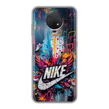 Силиконовый противоударный чехол на Nokia G10 с принтом Nike Найк