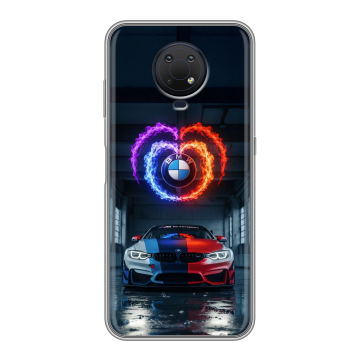 Силиконовый противоударный чехол на Nokia G10 с принтом BMW БМВ