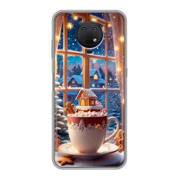 Силиконовый противоударный чехол на Nokia G10 с принтом Новый год Силиконовый противоударный чехол на Nokia G10 с принтом Новый год