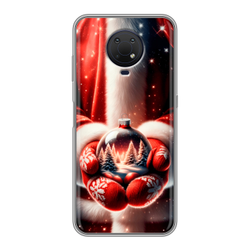 Силиконовый противоударный чехол на Nokia G10 с принтом Новый год Силиконовый противоударный чехол на Nokia G10 с принтом Новый год
