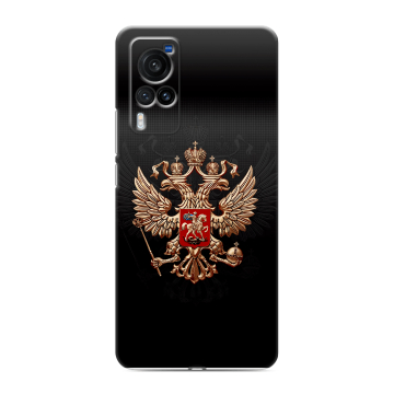 Силиконовый чехол на Vivo X60 Pro с принтом Герб России Силиконовый чехол на Vivo X60 Pro с принтом Герб России