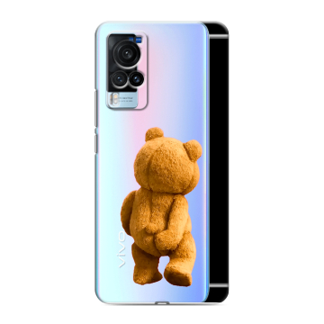 Силиконовый чехол на Vivo X60 Pro с принтом Медведь