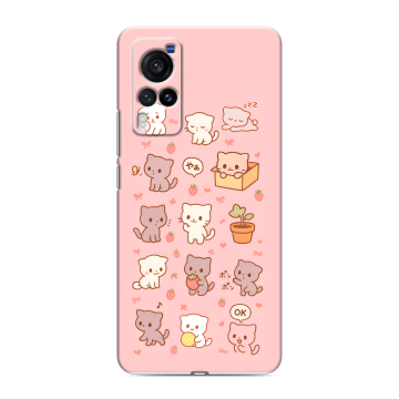 Силиконовый чехол на Vivo X60 Pro с принтом Hello Kitty Хелоу Кити