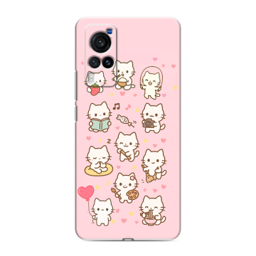 Силиконовый чехол на Vivo X60 Pro с принтом Hello Kitty Хелоу Кити
