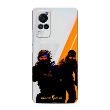 Силиконовый чехол на Vivo X60 Pro с принтом Контер страйк Counter strike