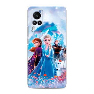 Силиконовый чехол на Vivo X60 Pro с принтом Холодное сердце Frozen