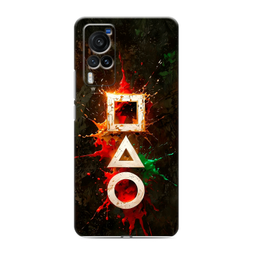 Силиконовый чехол на Vivo X60 Pro с принтом Squid Game Игра кальмара